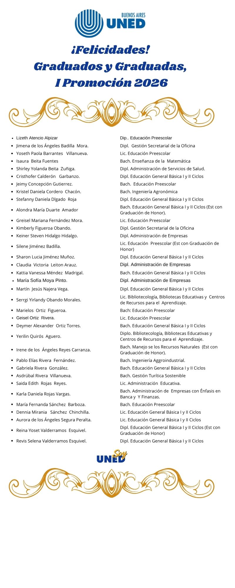 Graduación I 2026