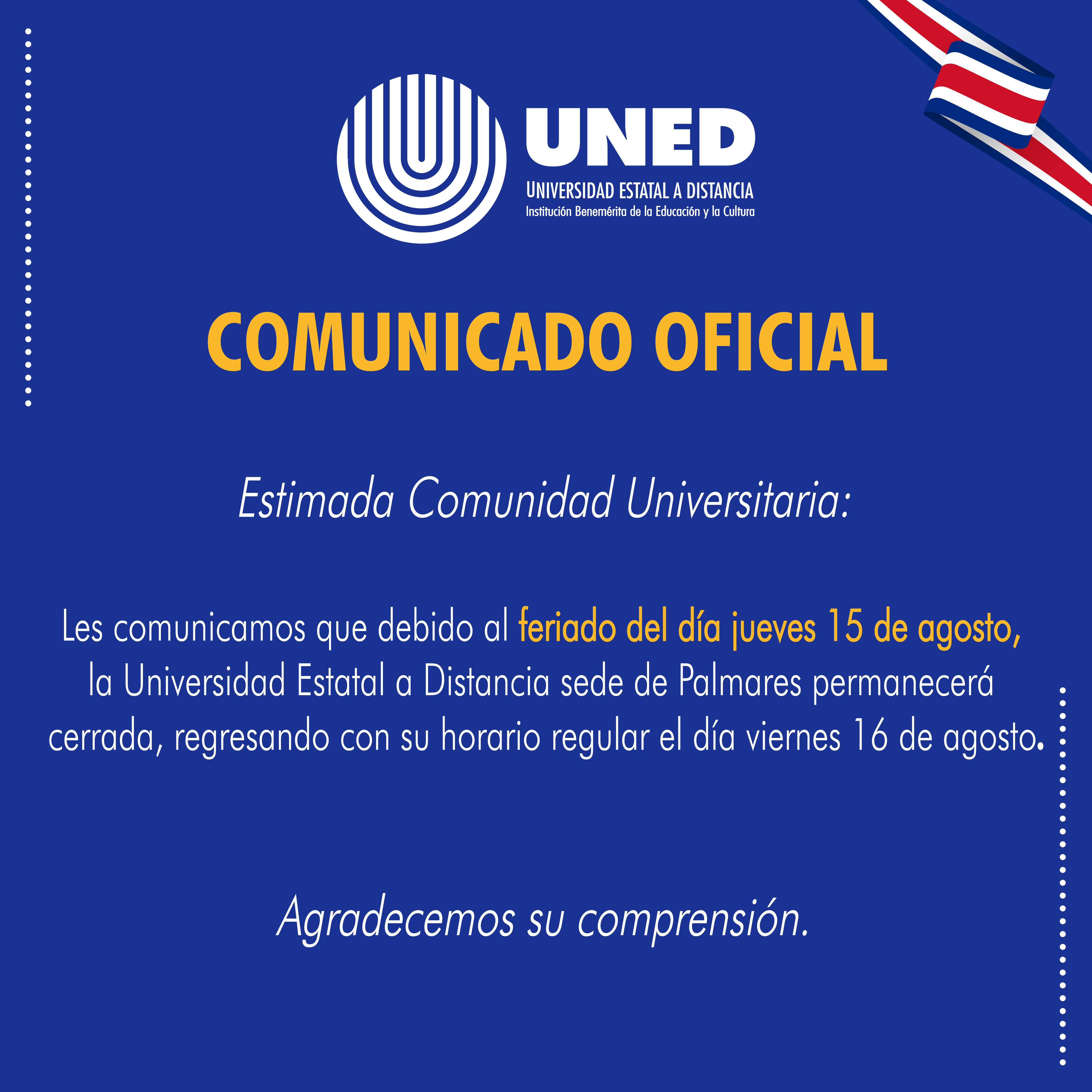 61 Comunicado Oficial Día de la Madre