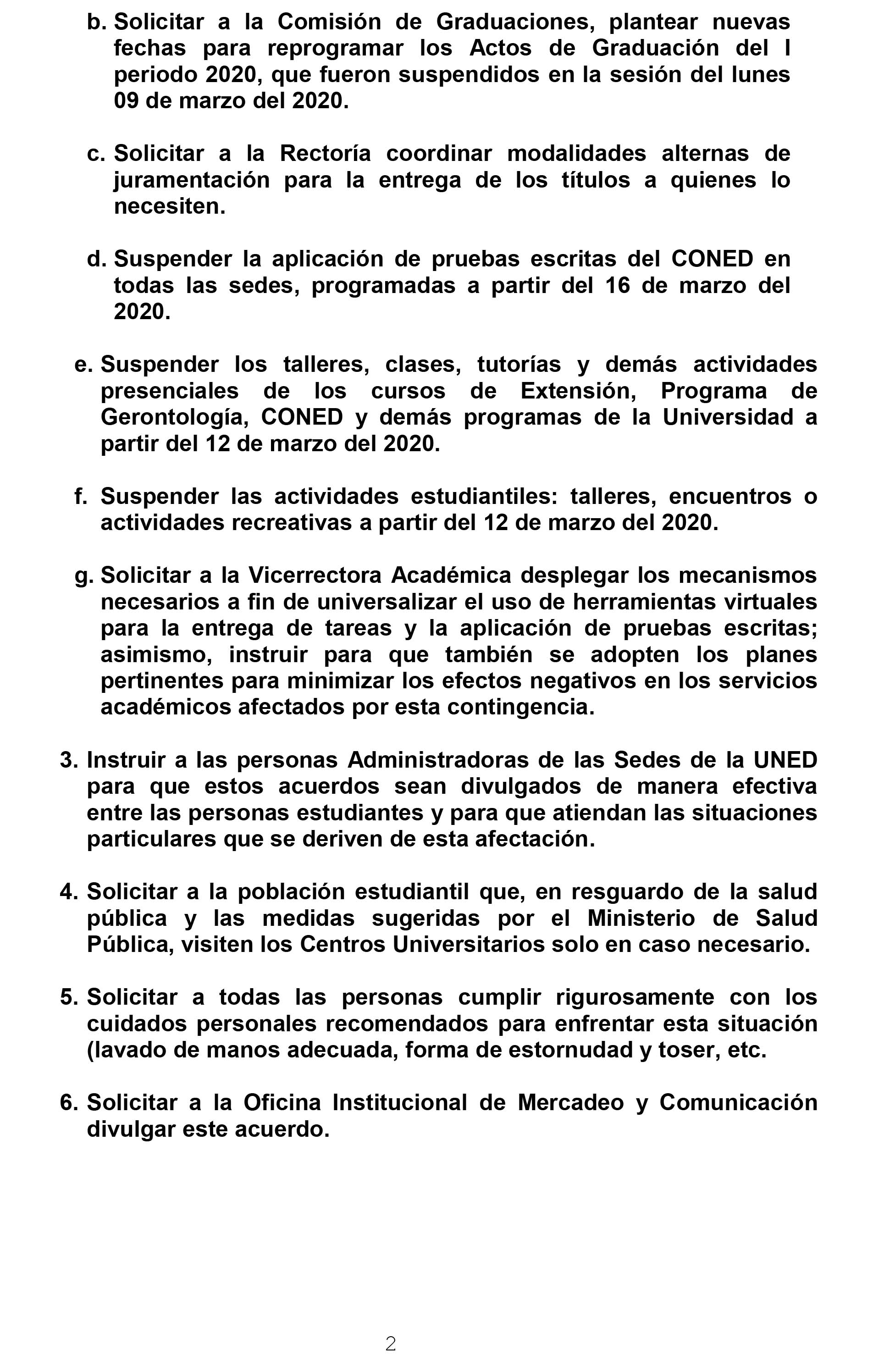 2020 0437 Comunicado sobre medidas preventivas del COVID 19l 2