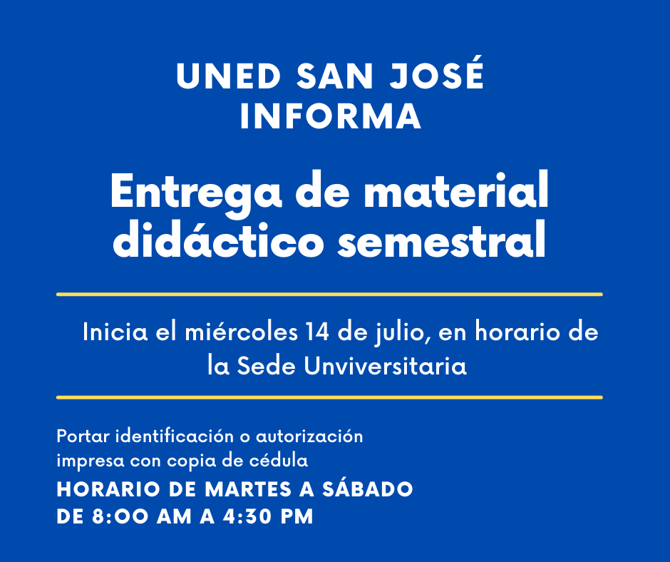 Entrega de material didáctico semestral