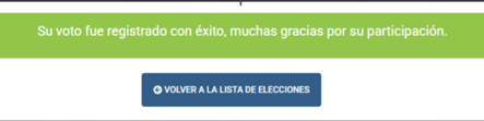 Figura del manual: opciones de confirmación final del voto